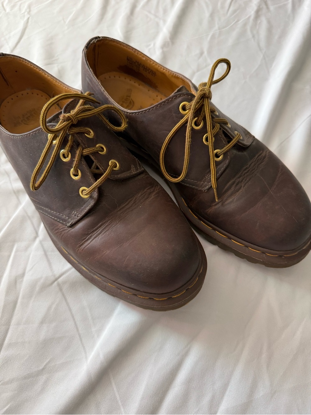 Dr. Martens Men's Dark Brown Leather Derby Shoes